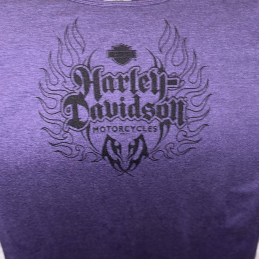 Harley Davidson purple cotton long sleeve t-shirt #bikerchic